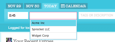 Quick Entry: Autocomplete Blank