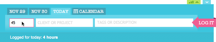 Quick Entry: Time Field