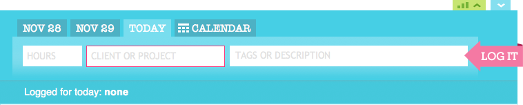 Quick Entry: Client or Project Field
