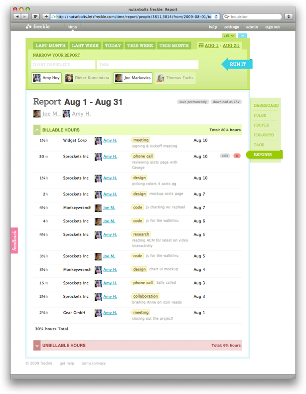 Your Reports (zoomed in)
